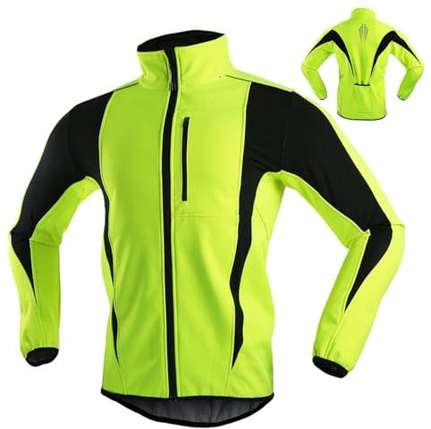 Fahrradjacke Damen Winter Thermo Winddicht Winterjacke Softshelljacke Damen Herren Atmungsaktiv Warm Laufjacke Damen Herren Reflektierende Sport Jacket Fleecejacke Lang Fahrrad Thermojacke