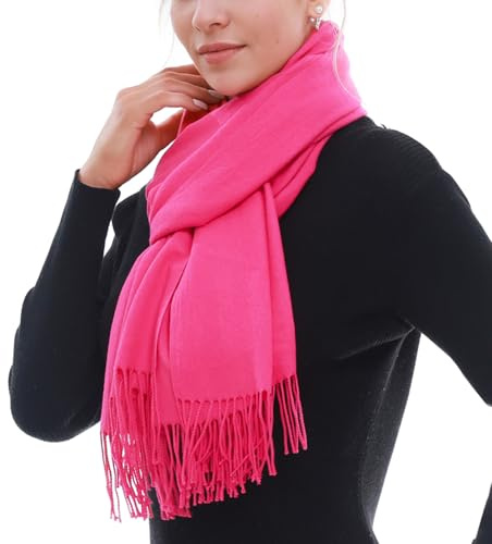 RIIQIICHY Winter Women Scarf Ladies Warm Pashmina Shawl Wraps for Wedding