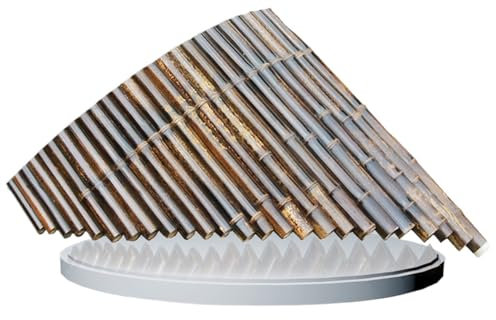 Panflöte Linkshänder-Panflöteninstrument 25-Rohr-Panflöte Mit C-Stimmung Altvioletter Bambus-G-Stimmung(G)