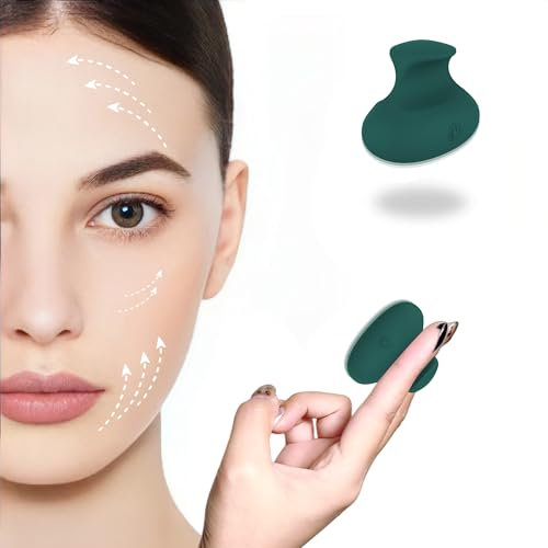 Kelemeida Upgrade Mini Face & Eye Massager, Handhold Waterproof Rechargeable Portable Powerful Cordless Skin Care Massage Tool, Eyestrain Relief and Facial Muscle Tension Massage Balls (Green)