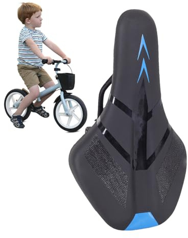 Seggiolino per Bicicletta per Bambini, Ispessito, Sella per Bici con Assorbimento degli Urti, Sedile ergonomico Morbido per Lunghe distanze, Sella Impermeabile per Ragazzi e Ragazze Sport