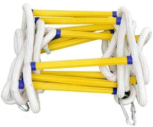 KjoiDWz Escalera de Cuerda, Escalera de Rescate ignífuga de Emergencia, Escalera de Escape de Emergencia en Caso de Incendio, Escalera de Seguridad Multifuncional(5m/16ft)