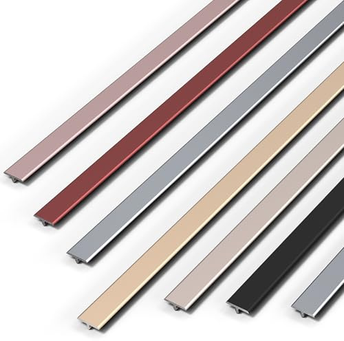 Kakelklipp, 3 x 90 cm T-gjutningskant för dekorationer av dörrar/plattor/väggsömmar, aluminiumgolv övergångsremsa, platt avdelarremsa, för laminatgolvluckor och dörröppning