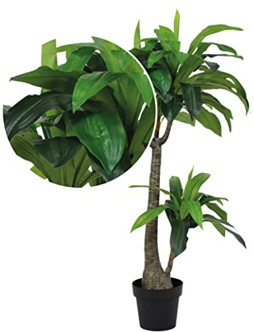 Blooming Artificial - Artificial Yucca Indoor Plant, Realistic Faux House Plant in Pot for Home and Office, Fake Plant, Year Round Decorative Foliage (Dark Green) (130cm)