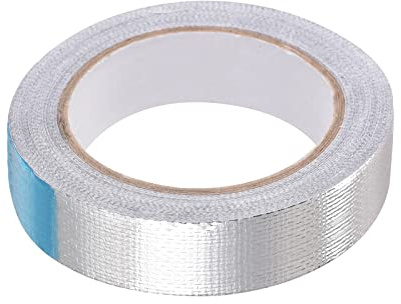 Rebower Aluminum Foil Tape Adhesive Metal Tape, [for Sealing Patching Hot Cold HVAC, Duct, Pipe Insulation] - 1/66ft/5.9 Mil/Silver
