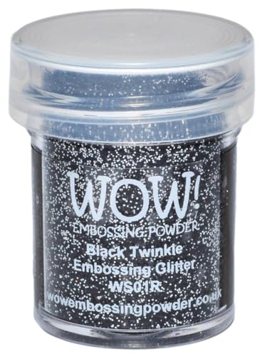 Wow Embossing Powder 15ml Pot Black Twinkle Embossing Glitter Sparkle Rubber Stamping