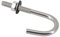8 Pack M6x50x100mm 304 Stainless Steel Tile Hook Bolt with Waser and Nut for Roof Tile Fixed, Fastening Hook Bolts