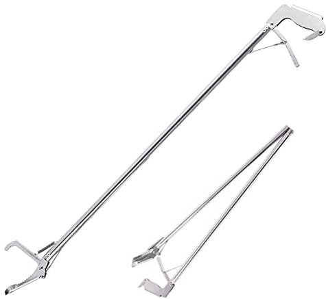 Schlangenzange, 63 * 13 * 4 Heavy Duty Snake Tongs Reptile Aal Gripper Catcher Edelstahl Müllclip Weitkiefer Handhabung Zange