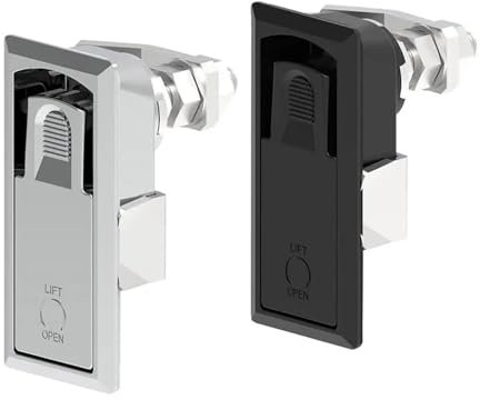 Elskåpslås, Gasmätare Lådspärr, Silverfärgad XK146-3 Industriellt Elskåp Plast Keyless Percussion Close Inline Panel Spärrlås 1st(Xk146 3lw)