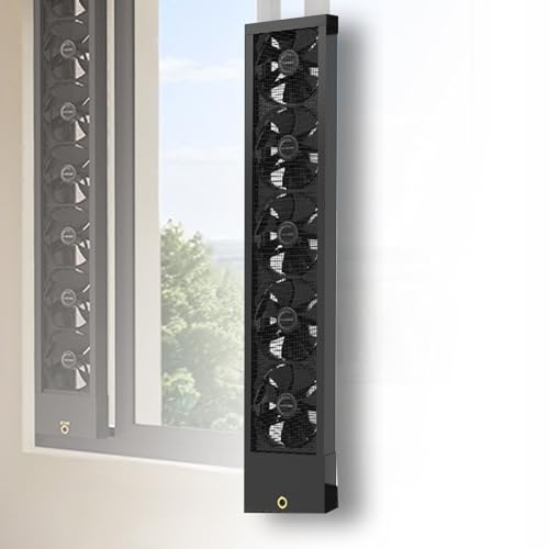 XDTKJDZ Window Exhaust Fan, Comfort Zone Window Fan for Bedroom, Retractable 35-135cm Optional, Adjustable Speed 0-2800 Rpm, 5CM Retractable, for Home, Kitchen, Bedroom & Office