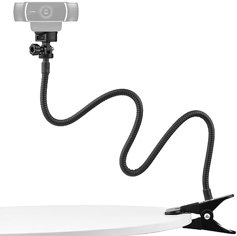 Soporte para cámara web de escritorio flexible con tornillo 1 4 pulgadas capacidad carga 1kg compatible cámaras teléfonos inteligentes pequeñas luces LED vídeo transmisión en directo grabación y reuni