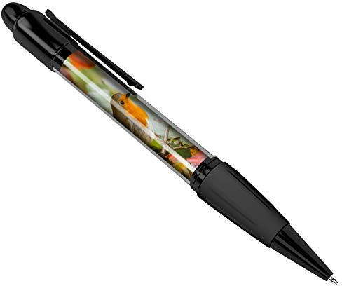 DV DESIGN Cute Red Robin Black Ballpoint Pen Winter Autumn Christmas Bird #14318