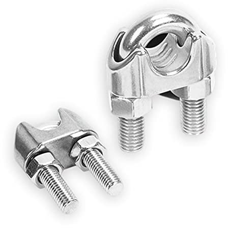 Drahtseilklemme 10 Stück 2 mm Bügelklemmen Stahl verzinkt Seilklemme Bügelform für Stahlseil, Seil, Draht, Bügelseilklemme, Bügelformklemme, Drahtseilklemmen