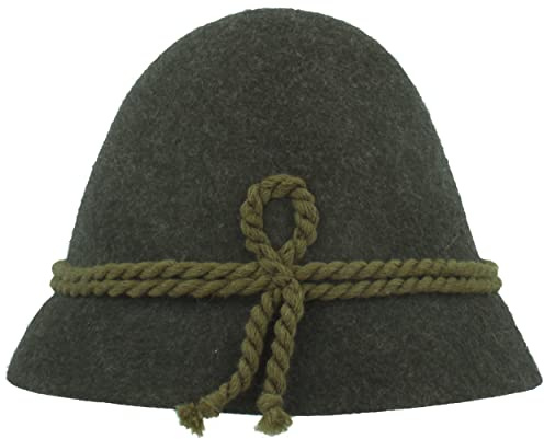 Breiter Cappello Bavarese da Uomo Cappello Tradizionale Montagna Caccia Cappello Alpino Tirolese Antracite 56