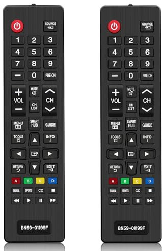 Ersatz Fernbedienung Samsung - 2 Stück Universal Remote Control für Samsung Smart TV, BN59-01199F, AA59-00786A, AA59-00602A, BN59-01247A