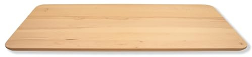 LUMBERLAND Skrivbordsskiva, bordsskiva, kärnbok, massivt trä, schweizisk kant (60 x 140 cm)