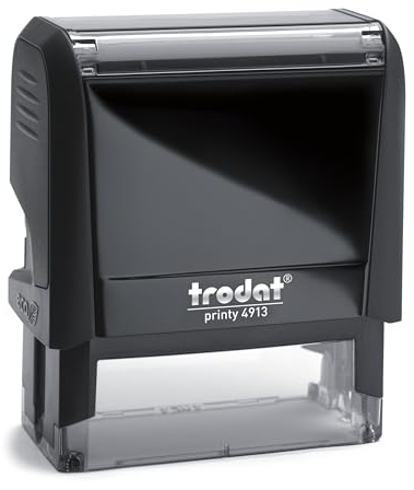 Mister Timbri Timbro Autoinchiostrante Trodat 4913 58x22 mm Rettangolare Personalizzabile - 6 Righe di Testo, Ecologico e Ideale per Dati Aziendali o Firma