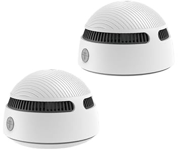 Detector de Humo fotoeléctrico inalámbrico, Compatible con WiFi zigbee RF433, batería Litio 10 años duración, 85 decibeles, Adecuado for Habitaciones, etc(2pcs Without Battery)