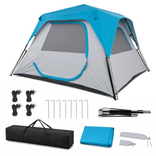 COSTWAY Tente de Camping Pop Up pour 6 Personnes