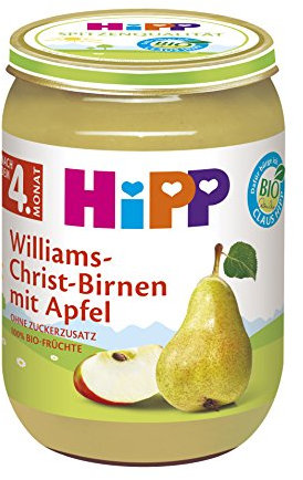 HiPP Früchte Williams-Christ-Birnen mit Apfel, 6er Pack (6 x 190 g)