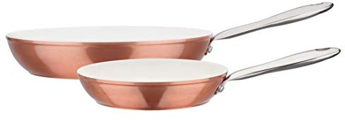 GSW 438186 Kupfer Pfannen-Set Bronze 2-TLG, Aluminium, Edelstahl rostfrei, 2.4 liters