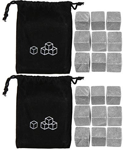 Alomejor 2 Set 9 Pezzi/Set Pietre di Whisky Sorseggiando cubetti di Ghiaccio Dispositivo di Raffreddamento Bevande di Vino riutilizzabili Pietre di Raffreddamento Whisky/Whisky Pietre da