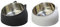 Stainless Steel Pet Cat Bowl, Cat Food Bowl, Cat Feeding Bowl, Cat Water Bowl 2 Pack (400ml,black+white)