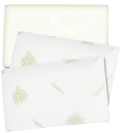 Leonardo coppia cuscini Memory Foam 70x40, altezza 11 cm, guanciale Memory per letto, federa sfoderabile e lavabile - prodotto 100% Made in Italy