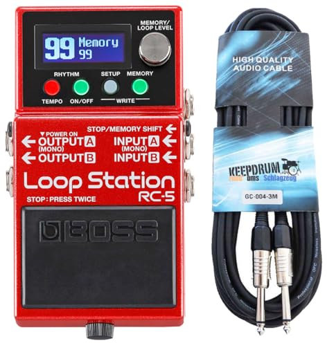Boss RC-5 Looper Pedal Effektgerät + keepdrum Klinkenkabel 3m