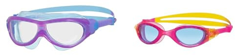 Zoggs Phantom Junior Swimming Goggles, UV Protection Swim Goggles & Juniors Panorama Anti-fog Swim Goggles with UV protection- Pink, 6-14 Years