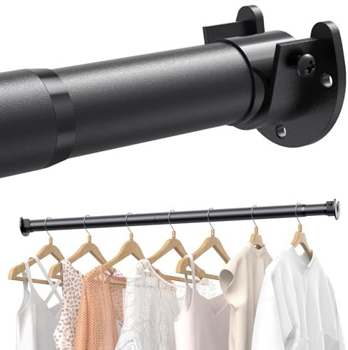 Tringle Penderie Extensible, 43-69 CM Barre de Penderie, Pour Accrocher Vêtements, Pour Placards, Garde Robes, Buanderies, Camping Cars
