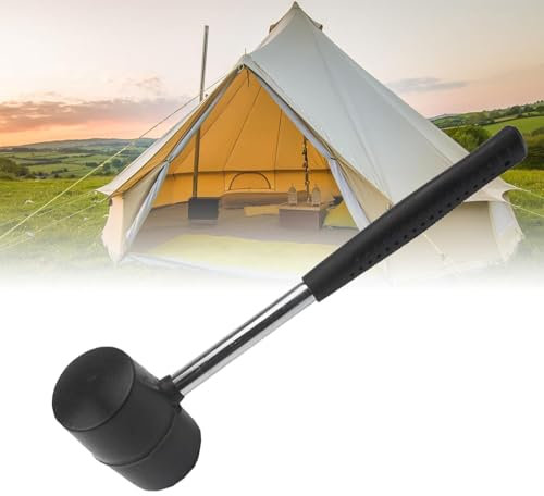 Marteau Caoutchouc, Petit Marteau à Tête en Caoutchouc avec Poignée Antidérapante, Maillet Doux pour le Bois, le Plastique, le Cuir, la Modélisation et l'Artisanat de Bijoux, 300g