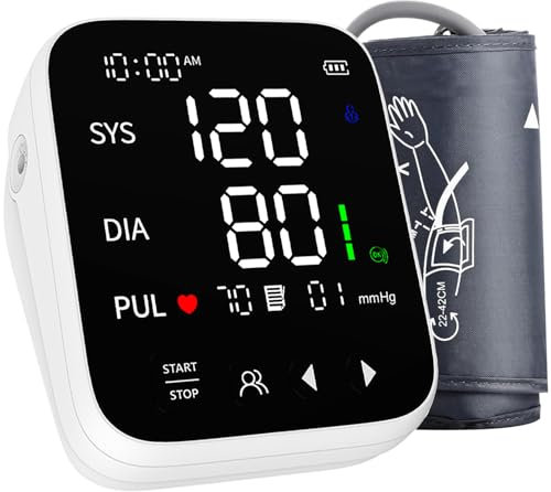 Blood Pressure Monitors Large Cuff 2025 Upgraded, Blood Pressure Machine - Medical BP Monitor Upper Arm BP Cuff for Home Use,Heart Rate | 2x300 Memory Hypertension Monitor, Cuff 22-42cm LED Display