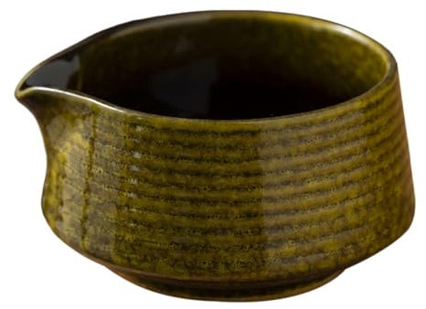 SiaBiced Coppa di Matcha in Porcellana con Beccuccio per Miscelare Utensili Da Cucina, Giallo