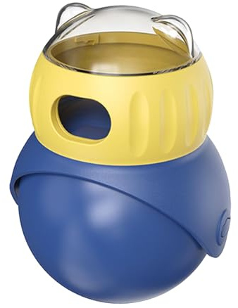 Uoqpty Juguete para Gatos Dispensador de Premios | Bola Dispensadora de Alimentos para Mascotas | Pelota Interactiva Reutilizable como Lento para Juego Y Enriquecimiento Felino En Interior