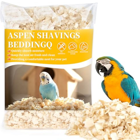 Sukh 10 OZ Aspen Bird Bedding - Aspen Shavings Pet Supplies Bedding and Litter for Guinea Pig Rabbit Snake Enclosure Horse Bunny Hedgehog Chicken Coop Reptile Chinchilla Small Animal