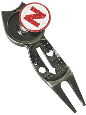 kesurpae Spezieller Golfballmarker mit Rillen und magnetischer Befestigung, inklusive Divot Reparaturwerkzeug, Pitchforke und Ballmarker.