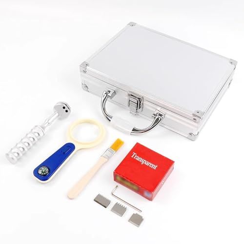 Kit tester di adesione, strumento per tracciare pellicole di vernice con lame da 1 mm/2 mm/3 mm, 11 denti, lente d'ingrandimento e scatola in alluminio per la misurazione dell'adesione del
