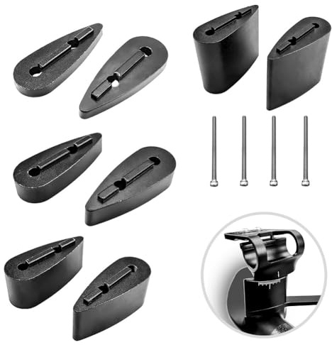 VIRELLO Bike TT Handlebar Spacers, 7075 Aluminum Alloy Aero Bar Riser for Trial Triathlon, 20mm Bolt Hole, 5/10/20/40mm Options, Black, 2 Pack
