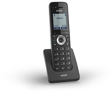Snom M15 SOHO DECT-Mobilteil (bis zu 7 Tage Akkulaufzeit im Standby-Modus und 7 Stunden Gesprächszeit, Voicemail-LED-Benachrichtigungsleuchte, GAP-kompatibel), Schwarz, 00004363