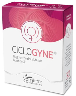 Vaminter, Ciclogyne, Ayuda a Regular el Sistema Hormonal, Favorece el Bienestar Femenino, Elaborado a Base de Extracto de Bayas de Vitex Agno Casto, DC Inositol y Vitamina B6, 30 Cápsulas