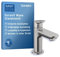 Duravit Wave Standventil (Auslauf Höhe 77 mm), Kaltwasser Waschtischmischer, Kaltwasserhahn Bad, Kaltwasserarmatur, Edelstahl Gebürstet