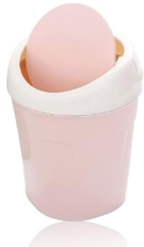Mini Pattumiera con Coperchio Basculante, Piccola Pattumiera da Tavolo Piccola Pattumiera Rimovibile Piccola Pattumiera in Plastica Mini Cestino per La Casa(Rosa)