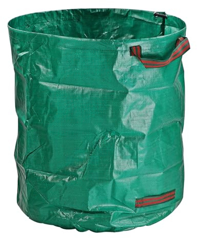 DEMA Gartenabfallsack 500L mit Tragegriff - Robuste Gartentasche für den einfachen Transport von Gartenabfällen, reißfest, platzsparend faltbar und formstabil
