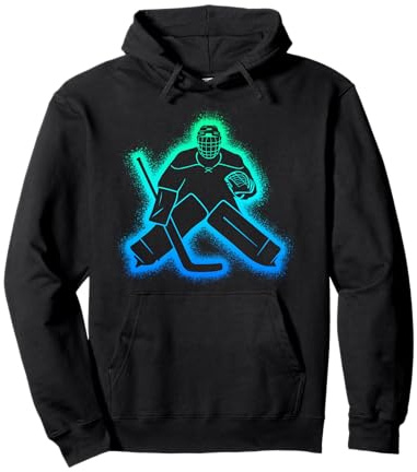 Hockey su ghiaccio, portiere per bambini, uomini, ragazzi, giocatori di hockey su ghiaccio Felpa con Cappuccio