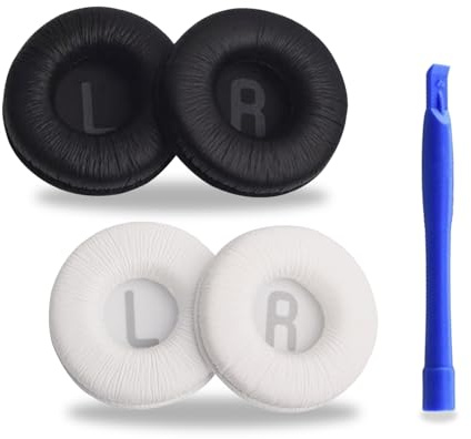 YOUZMY 2 Pares Almohadillas de Repuesto para Auriculares JBL Tune600 T450 T450BT T500BT T510BT T520BT JR300BT JR310BT Almohadillas de Espuma viscoelástica 70 mm, de Polipiel(no aplicable Tune600BTNC)