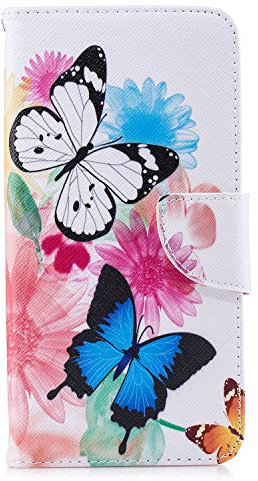 Thoankj Samsung Galaxy A51 Case Shockproof Slim PU Leather Flip Pouch Wallet Phone Silicone Cover with Magnetic Stand Card Holder Slot Protective Smartphone Cases for Samsung Galaxy A51 Butterfly