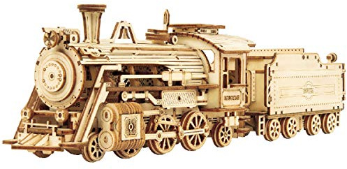 Robotime MC501 Prime Steam Express byggsats av trä, mått: 30,7 x 6,7 x 8,2 cm, delar: 308 stycken