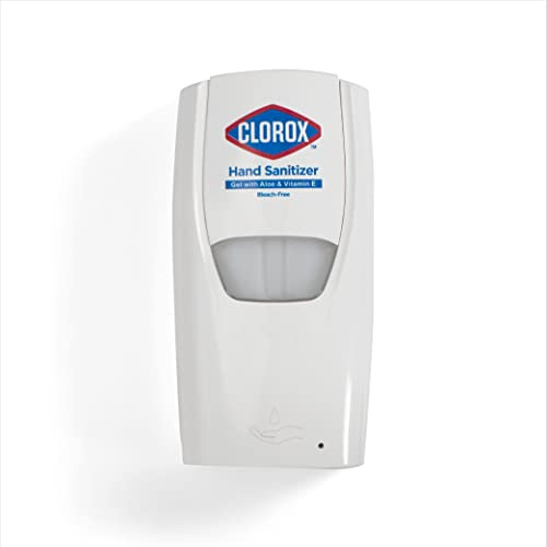 Clorox Pro Automatic Touchless Hand Sanitizer Gel Dispenser, Wall-Mount for Commercial and Institutional Use, Bleach-Free Gel with Aloe and Vitamin E, 1000 mL Capacity