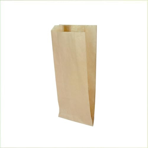 Virsus 200 Sacchetti di Carta per Alimenti Sacchetti Avana Carta Kraft per Pane Dolci Buste per Alimenti Varie Misure (17x38 cm)